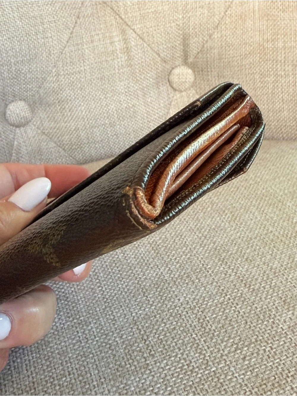 Louis Vuitton Vintage Monogram Elise Compact Bifold Coin Wallet 1990 France